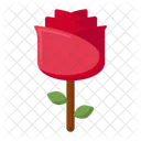 Rose Flower Green Icon