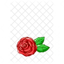 Valentine Rose Flower Icon