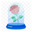 Rose Dome Flower Glass Icon