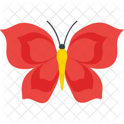 Rose Flower Butterfly  Icon