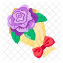 Rose Cartoon Rose Stickers Blooming Flowers Icon