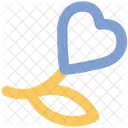 Rosebud Heart Shaped Icon