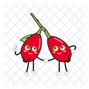 Rosehip Mascot Fruit Character Illustration Art Symbol