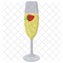 Rossini Cocktail Champagne Classical Drink Icon