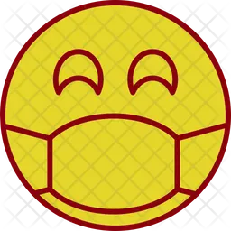 Rosto com máscara médica Emoji Ícone