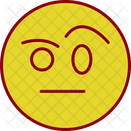 Rosto com sobrancelha levantada Emoji Ícone