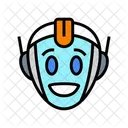 Robo Rosto Sorriso Ícone