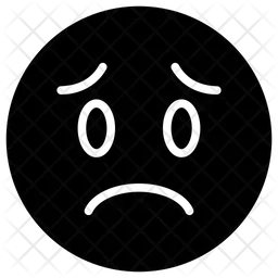 Rosto Emoticon Preocupado Emoji Ícone