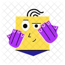 Rosto quadrado  Ícone