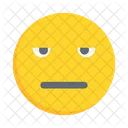 Emoji Emoticon Rosto Sem Expressao Ícone