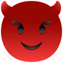 Rosto Sorridente Com Chifres Emoji Emocao Ícone