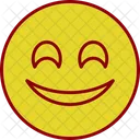 Rosto Sorridente Com Olhos Sorridentes Emoji Olhos Ícone