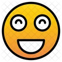 Rosto sorridente e semicerrado  Ícone