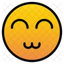 Rosto sorridente envergonhado  Ícone