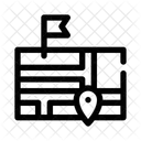 Rota Localizacao No Mapa Espaco Reservado Ícone