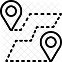 Rota Avenida Percurso Ícone