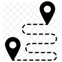 Rota Localizacao Do Mapa Pinos Do Mapa Ícone