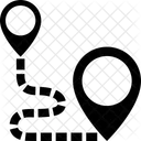 Distancia Rota Planejamento Ícone