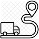 Rota De Conducao Direcao Do Veiculo Local De Conducao Ícone