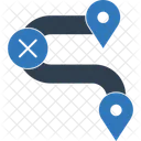 Caminho Errado Rota Errada Direcao Errada Ícone