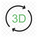 Rotação 3D  Ícone