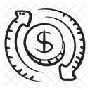 Rotacao De Dinheiro Fluxo De Caixa Capital Ícone