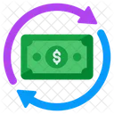 Fluxo De Dinheiro Fluxo De Caixa Rotacao De Dinheiro Ícone