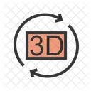 Rotación 3d  Icono