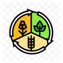 Rotacion De Cultivos Agricultor Icono