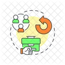 Rotacion De Personal Trabajadores Salidas Icono