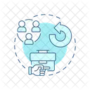 Rotacion De Personal Trabajadores Salidas Icono