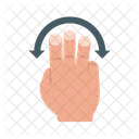 Three Fingers Rotate Icon