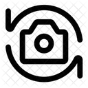 Rotate Camera Left Camera Video Icon
