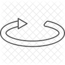 Icone De Fine Ligne Rotative Symbol