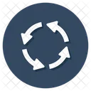Rotation Clockwise Segmented Circle Icon