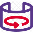 Rotations-3D-Bildschirm  Symbol