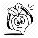 Rote Bete Gemuse Musik Horen Symbol