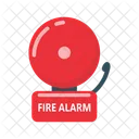 Rote Feueralarmglocke Alarm Silan Symbol