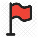 Rote Fahne Flagge Gefahr Symbol