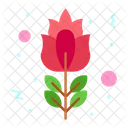 Rote Rose Blute Blume Icon