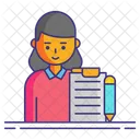 Roteirista Feminina Roteirista Escritora Ícone