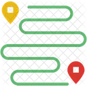 Roteiro Rota De Entrega Endereco De Entrega Ícone