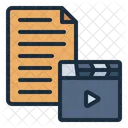 Roteiro De Filme Documento Roteirista Ícone