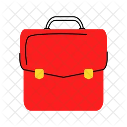 Roter Schulrucksack  Symbol