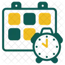 Rotina Calendario Horario De Trabalho Ícone