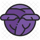 Rot Kohl Lila Symbol