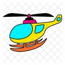 Vibrant Helicopter Illustration Chopper Rotorcraft Icon