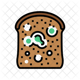 Rotten Bread Icon - Download in Colored Outline Style