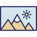 Rotulo Paisagem Foto Icon