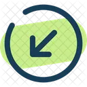 Round Arrow Left Down Arrow Left Icon